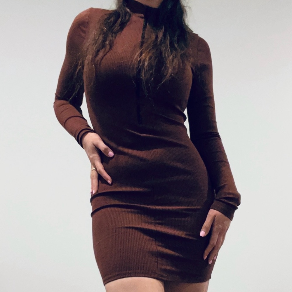 Brooklyn Snatched Mini Dress 🤎 Chestnut! 🤎 FASHION NOVA